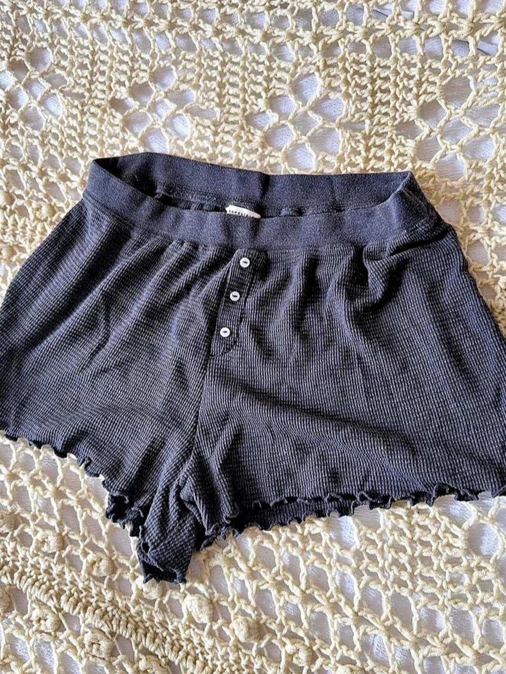 Aeropostale Gray Frayed Hem Shorts Size Medium